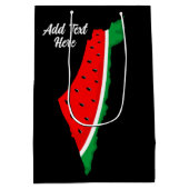 Palestina Kaart Watermeloen Symbool van de vrijhei Medium Cadeauzakje (Achterkant)