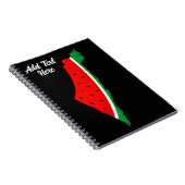 Palestina Kaart Watermeloen Symbool van de vrijhei Notitieboek (Rechterzijde)