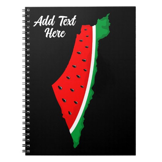 Palestina Kaart Watermeloen Symbool van de vrijhei Notitieboek (Voorkant)