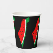 Palestina Kaart Watermeloen Symbool van de vrijhei Papieren Bekers (Achterkant)