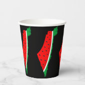Palestina Kaart Watermeloen Symbool van de vrijhei Papieren Bekers (Voorkant)