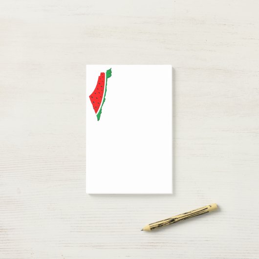 Palestina Kaart Watermeloen Symbool van de vrijhei Post-it® Notes (Op bureau)