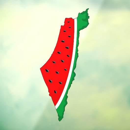 Palestina Kaart Watermeloen Symbool van de vrijhei Raamsticker (Vel 3)