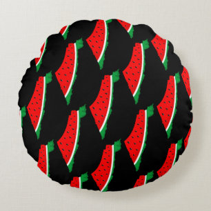 Palestina Kaart Watermeloen Symbool van de vrijhei Rond Kussen