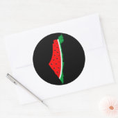 Palestina Kaart Watermeloen Symbool van de vrijhei Ronde Sticker (Envelop)