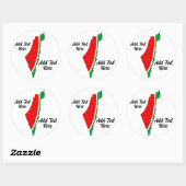 Palestina Kaart Watermeloen Symbool van de vrijhei Ronde Sticker (Vel)