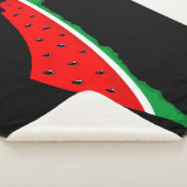 Palestina Kaart Watermeloen Symbool van de vrijhei Sherpa Deken (3/4)