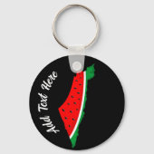 Palestina Kaart Watermeloen Symbool van de vrijhei Sleutelhanger (Voorkant)