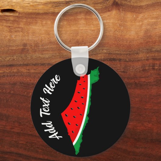 Palestina Kaart Watermeloen Symbool van de vrijhei Sleutelhanger (Voorkant)