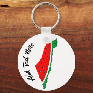 Palestina Kaart Watermeloen Symbool van de vrijhei Sleutelhanger