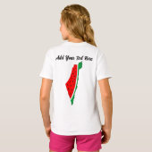 Palestina Kaart Watermeloen Symbool van de vrijhei T-shirt (Achterkant volledig)