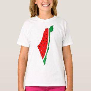 Palestina Kaart Watermeloen Symbool van de vrijhei T-shirt