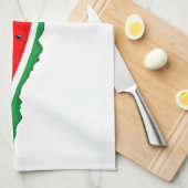 Palestina Kaart Watermeloen Symbool van de vrijhei Theedoek (Quarter Fold)