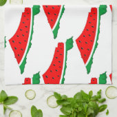 Palestina Kaart Watermeloen Symbool van de vrijhei Theedoek (Gevouwen)