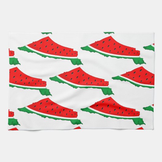 Palestina Kaart Watermeloen Symbool van de vrijhei Theedoek (Horizontaal)