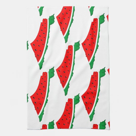 Palestina Kaart Watermeloen Symbool van de vrijhei Theedoek (Verticaal)