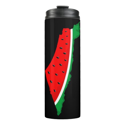 Palestina Kaart Watermeloen Symbool van de vrijhei Thermosbeker (Voorkant)