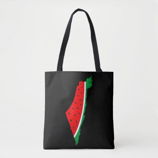 Palestina Kaart Watermeloen Symbool van de vrijhei Tote Bag (Voorkant)