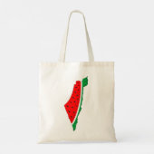 Palestina Kaart Watermeloen Symbool van de vrijhei Tote Bag (Achterkant)