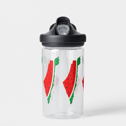 Palestina Kaart Watermeloen Symbool van de vrijhei Waterfles (Voorkant)