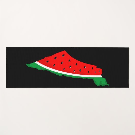 Palestina Kaart Watermeloen Symbool van de vrijhei Yogamat (Voorkant (horizontaal))