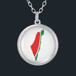 Palestina Kaart Watermeloen Symbool van de vrijhei Zilver Vergulden Ketting<br><div class="desc">Palestina kaart gevuld met Watermeloen,  symbool van vrijheid,  dezelfde kleuren van de Palestijnse kaart die de illegale bezetters van dit prachtige land hebben verboden. De Watermeloen brengt het lijden van het Palestijnse volk tot uitdrukking. Ik sta achter Palestina. Palestina zal vrij zijn</div>