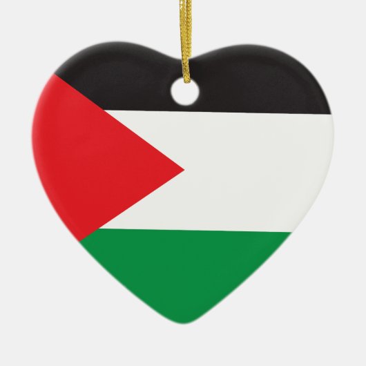 Palestina Knop, Patriottische Palestijnse Vlag Keramisch Ornament (Voorkant)