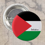 Palestina-knop, patriottische Palestijnse vlag Ronde Button 3,2 Cm<br><div class="desc">Buttonnen: Palestina & Palestijnse vlag - houd van mijn land,  reizen,  vakantie,  nationale patriotten / sportfans</div>