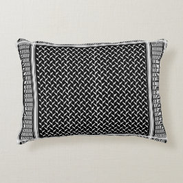 Palestina Kufiya | Zwarte Keffiyeh Tapestry Accent Kussen