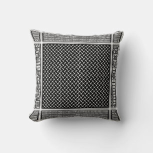 Palestina Kufiya Zwarte Keffiyeh Tapestry Kussen