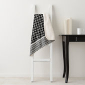 Palestina Kufiya | Zwarte Keffiyeh Tapestry Sherpa Deken (In situ)