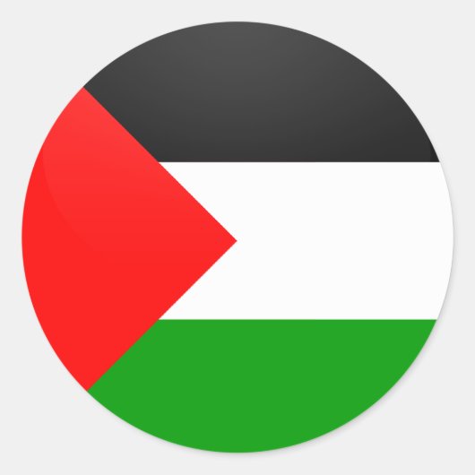 Palestina kwaliteit Vlag Cirkel Ronde Sticker (Voorkant)