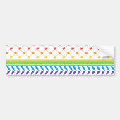 Palestina LGBT Rainbow Keffiyeh Patroon Sjaal Bumpersticker (Voorkant)