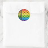 Palestina LGBT Rainbow Keffiyeh Patroon Sjaal Ronde Sticker (Tas)