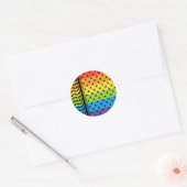 Palestina LGBT Rainbow Keffiyeh Patroon Sjaal Ronde Sticker (Envelop)