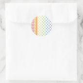 Palestina LGBT Rainbow Keffiyeh Patroon Sjaal Ronde Sticker (Tas)