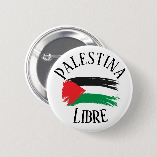 Palestina Libre Free Palestine Español Button Pin (Voorkant /achterkant)