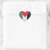 Palestina liefde vlag trots hart sticker (Tas)