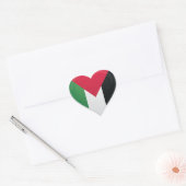 Palestina liefde vlag trots hart sticker (Envelop)