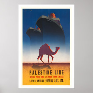 Palestina Lijn Gdynia America Shipping Lines Poster