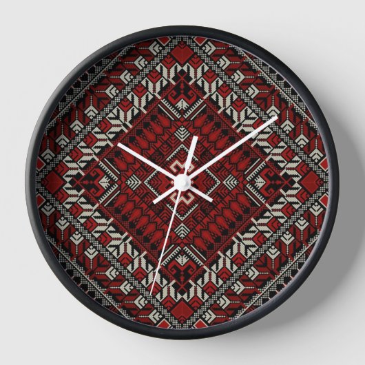 Palestina muurklok - Boho Palestijnse klok (Voorkant)