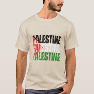 Palestina Naam met Palestijnse Vlag T-shirt