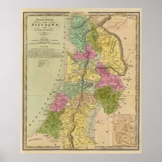 Palestina of het Heilige Land Poster (Voorkant)