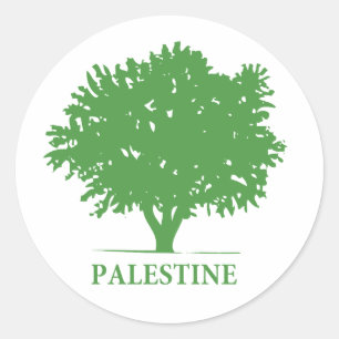 Palestina - Olijfbomen in shirt Ronde Sticker