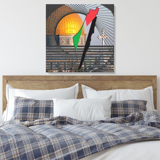 Palestina, ons geboorteland 24 x 24 canvas afdruk (Insitu (Slaapkamer))