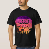 Palestina ontwerp Jeruzalem Arabisch script فلسطين T-shirt (Voorkant)