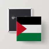 Palestina, Palau-vlag Vierkante Button 5,1 Cm (Voorkant /achterkant)