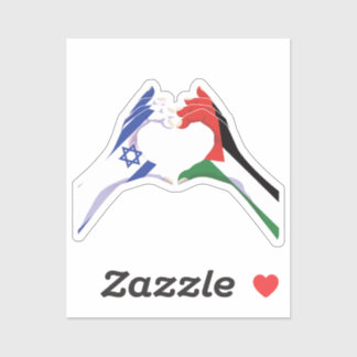 Palestina Palestijns Israël Israëlisch liefde hart Sticker