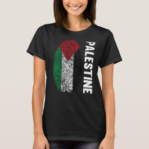 Palestina Palestijnse Vingerafdruk DNA Vlag Palest T-shirt