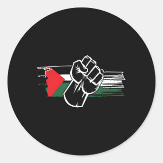 Palestina Palestijnse Vist Trots Palestina Vlag Ronde Sticker